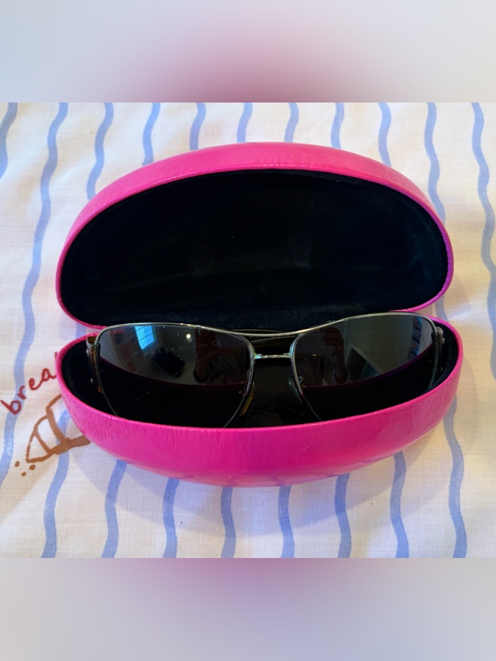 Authentic Prada Tortoise Shell Aviator Sunglasses 🕶️🇮🇹 - Picture 10 of 11